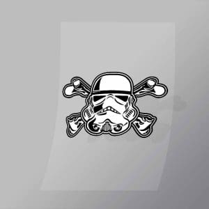 DCPC0323 Stormtrooper Cross Bones Direct To Film Transfer Mock Up