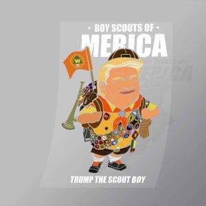 DCPC0374 Trump Scout Boy Direct To Film Transfer Mock Up