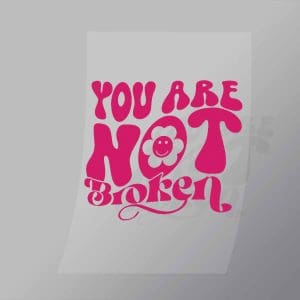 DCQA0014 You Are Not Broken Direct To Film Transfer Mock Up