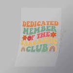 DCQF0007 Dedicated Member Of The Sarcastic Club Direct To Film Transfer Mock Up