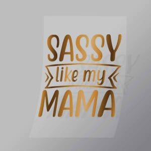 DCQS0044 Sassy Like My Mama Direct To Film Transfer Mock Up
