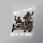 DCSB0072 Born To Race Back To Bike Direct To Film Transfer Mock Up