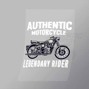 DCSB0125 Authentic Motorcycle Legendary Rider Direct To Film Transfer Mock Up