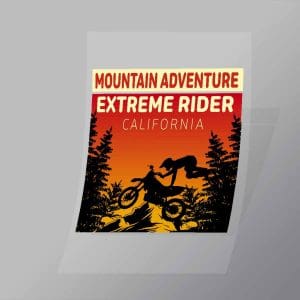 DCSB0131 Mountain Adventure Extreme Rider Direct To Film Transfer Mock Up