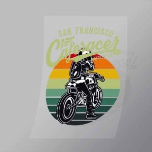 DCSB0154 San Francisco Caferacer Motorcycle Direct To Film Transfer Mock Up