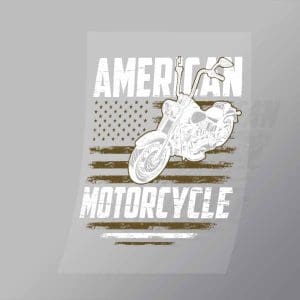 DCSB0159 American Motorcycle Direct To Film Transfer Mock Up
