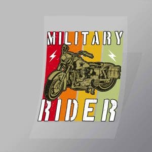 DCSB0201 Military Rider Direct To Film Transfer Mock Up