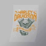 DCSB0210 Harley Davidson Motorcycle Direct To Film Transfer Mock Up