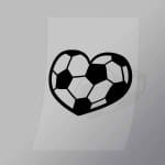 DCSC0002 Soccer Ball Heart Direct To Film Transfer Mock Up