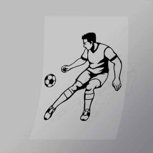 DCSC0003 Soccer Player Outline Direct To Film Transfer Mock Up