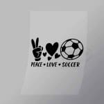 DCSC0018 Peace Love Soccer Direct To Film Transfer Mock Up