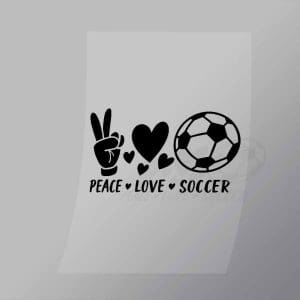 DCSC0018 Peace Love Soccer Direct To Film Transfer Mock Up