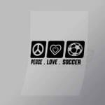 DCSC0019 Peace Love Soccer 2 Direct To Film Transfer Mock Up