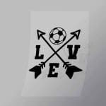 DCSC0029 Love Soccer Cross Direct To Film Transfer Mock Up