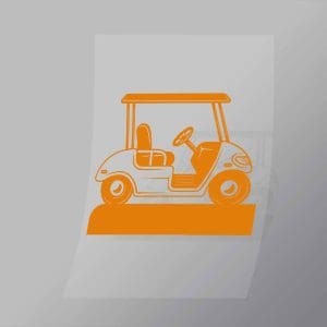 DCSG0005 Yellow Golf Cart Direct To Film Transfer Mock Up