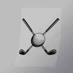 DCSG0030 Iron Cross Golf Ball Direct To Film Transfer Mock Up