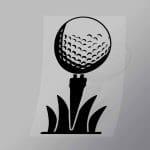 DCSG0053 Golf Ball Teed Direct To Film Transfer Mock Up