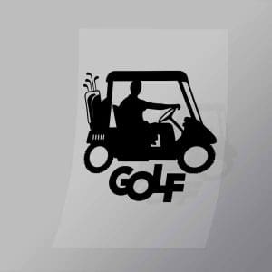 DCSG0057 Golf Cart Black Direct To Film Transfer Mock Up