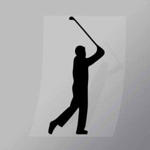 DCSG0062 Golf Swing Silhouette Direct To Film Transfer Mock Up