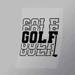 DCSG0064 Golf Repeated Black Direct To Film Transfer Mock Up