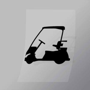 DCSG0065 Golf Cart Silhouette Direct To Film Transfer Mock Up