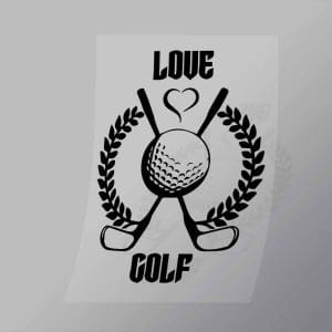 DCSG0118 Love Golf Direct To Film Transfer Mock Up