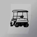 DCSG0132 Golf Cart Line Art Direct To Film Transfer Mock Up