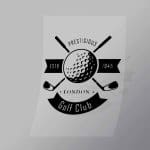 DCSG0145 Prestigious London Golf Club Direct To Film Transfer Mock Up