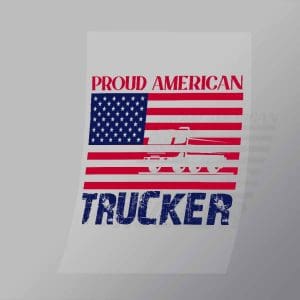 DCTR0014 Proud American Trucker Direct To Film Transfer Mock Up