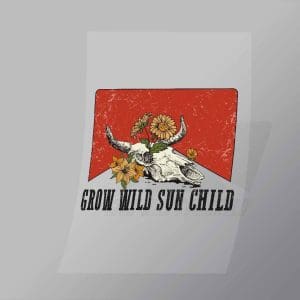 DCWC0009 Grow Wild Sun Child Direct To Film Transfer Mock Up